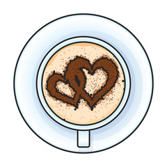 Coffee vector icon.Color vector icon isolated on white background coffee.