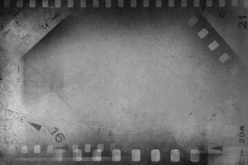 Film negatives grey background