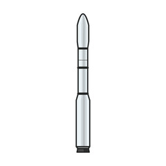 Space rocket vector icon.Color vector icon isolated on white background space rocket.