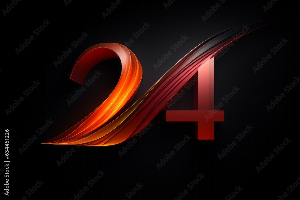 Poster numbers 24. festive background or backdrop with copy space for text.