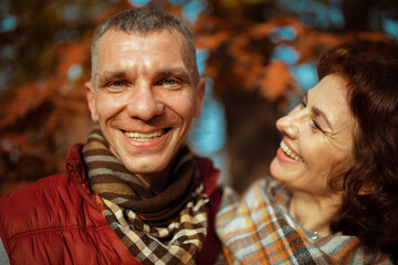 Fototapeta premium happy modern family in park having good time
