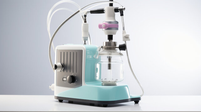Portable dental lab vacuum mixer isolated on white background