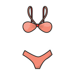 Swimsuit vector icon.Color vector icon isolated on white background swimsuit.