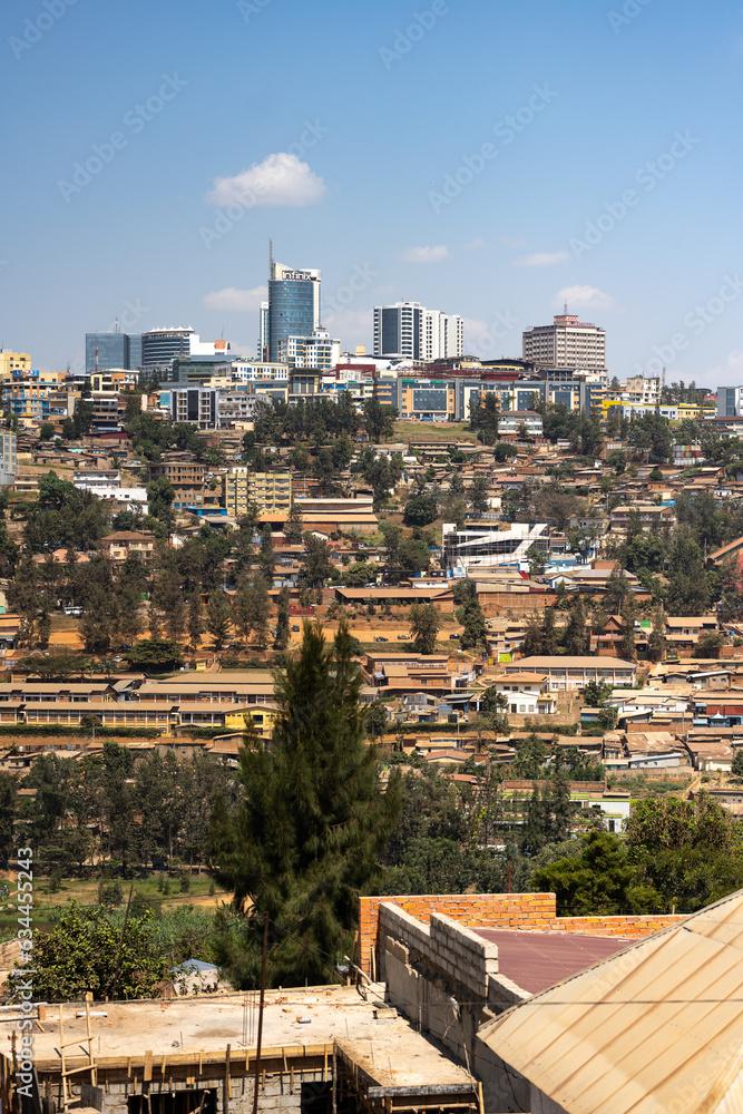 Poster Skyline of Kigali in Ruanda