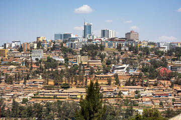 Skyline of Kigali in Ruanda