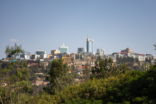Skyline of Kigali in Ruanda