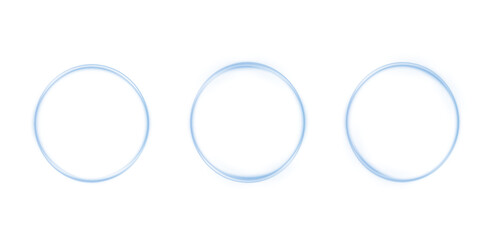 Vector light line effect of blue circle. Luminous fire trail on a transparent white background. Light round line with an advantage effect. Golden circle light png.	
