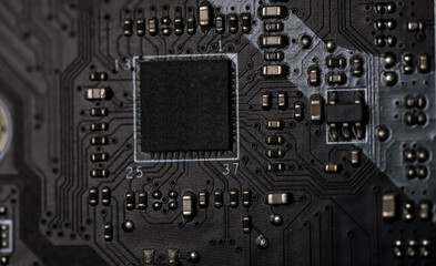 Computer processor. Processor on a chip. silicon processor. Chip on a chip