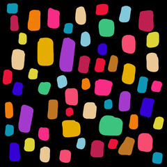 colorful shape on black background