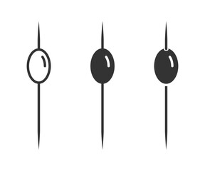 Olive toothpick icon. Vector illustration. - obrazy, fototapety, plakaty
