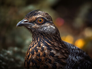 Grouse bird portrait created with Generative AI technology