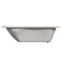 bathtub isolated on a white background, 3D illustration, and a CG render