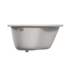 bathtub isolated on a white background, 3D illustration, and a CG render