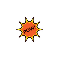 Comic Panel word POW vector eps