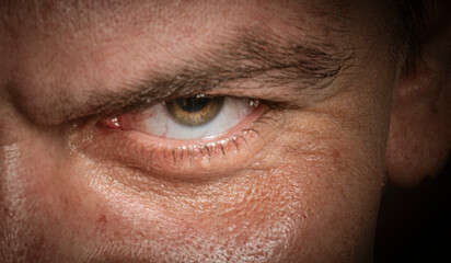 Fototapeta premium close up of an angry eye