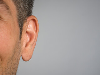 male ear close-up 