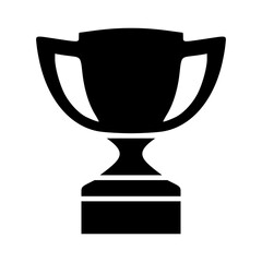 Trophy cup icon silhouette vector illustration