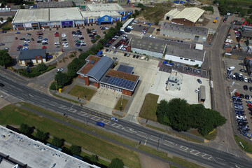 aerial view of north  Hull  fire station. Clough road, Kingston upon Hull