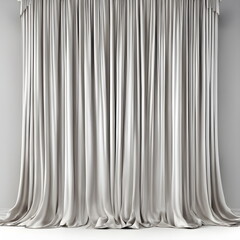 Curtain in interior. 3d render. Clipping path included. Generative AI
