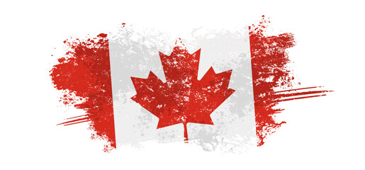  canadian flag,  grunge effect