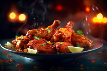 Close up of Tandoori chicken Indian food