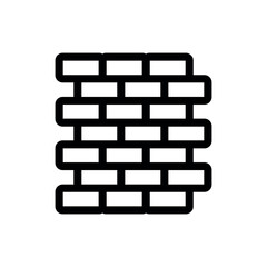 Brick Wall - Real Estate related icon - Thin Line, Outline EPS Vector 