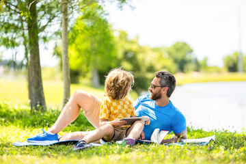 childhood school education. son with daddy bonding in summer. family education of daddy and son child. daddy inspire educational journey of his son kid. daddy and son relax in park. lessons in nature