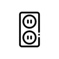 Power Outlet - Real Estate related icon - Thin Line, Outline EPS Vector 