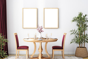 Two frame mockup in dinning room A4