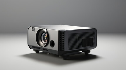 Portable projector isolated on white background