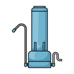 Obraz premium Filtration tank vector icon.Color vector icon isolated on white background filtration tank.