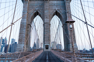 brooklyn landmark. Brooklyn bridge in ny, usa. brooklyn bridge of new york city. new york bridge connecting Manhattan and Brooklyn. way to manhattan. urban architecture of new york city