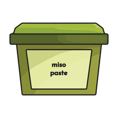 Paste miso vector icon.Color vector icon isolated on white background paste miso.