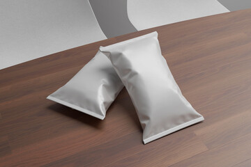 Chips bag packaging mockup 3d rendering 