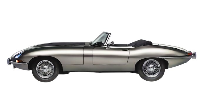 Illustration of an isolated Jaguar Type E