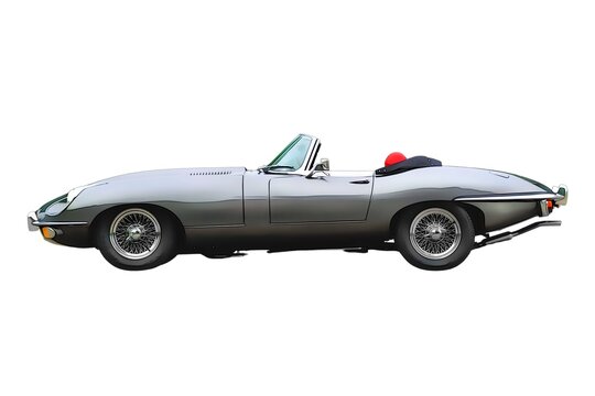 Illustration of an isolated Jaguar Type E