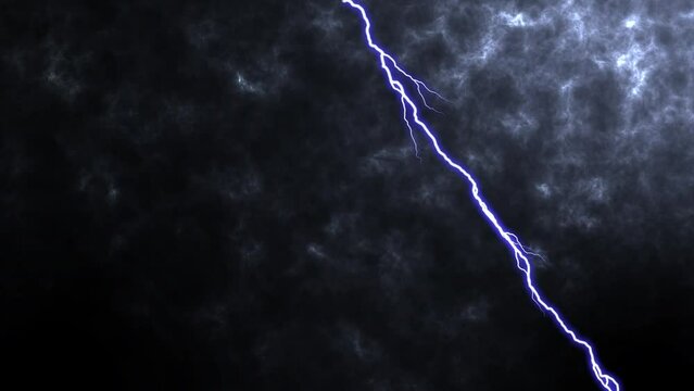 Thunderstorm and effect lightning, lightning strike