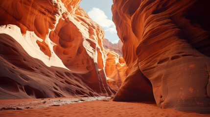 Scenic view of colorful canyon walls