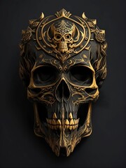 Black and gold skull necromancer style