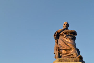 Statue of the Latin poet Publius Ovidius Naso in Romania, Eastern Europe