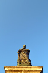 Statue of the Latin poet Publius Ovidius Naso in Romania, Eastern Europe - 634473212