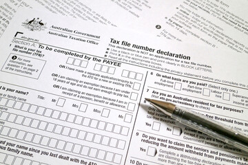 Australian tax file number declaration