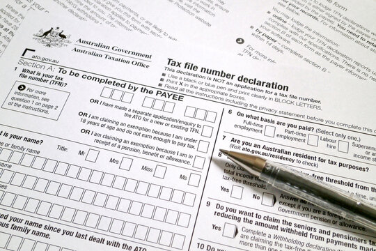 Australian tax file number declaration