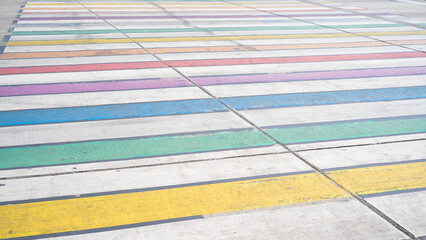 Rainbow crosswalk for gay rights 