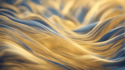 bold smooth abstract background with golden and indigo blue waves
