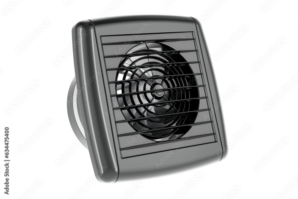 Poster extractor fan, 3d rendering isolated on transparent background