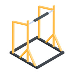 Trendy of Gym Isometric Icon

