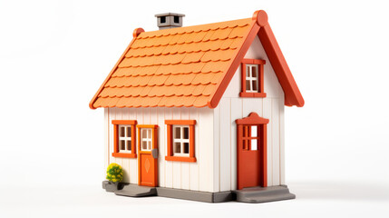 toy house isolated on white background