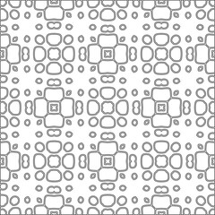 Abstract background with figures from lines. black and white pattern for web page, textures, card, poster, fabric, textile. Monochrome graphic repeating design.