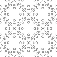 Abstract background with figures from lines. black and white pattern for web page, textures, card, poster, fabric, textile. Monochrome graphic repeating design.